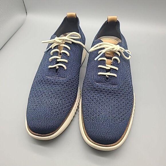COLE HAAN Men’s Zero Grand Stitchlite Navy Blue Mesh Comfort Oxford Shoes Sz 8.5 main image 7